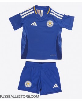 Günstige Leicester City Heimtrikotsatz Kinder 2024-25 Kurzarm (+ Kurze Hosen)
